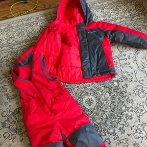 Columbia two piece snow suit size 4T